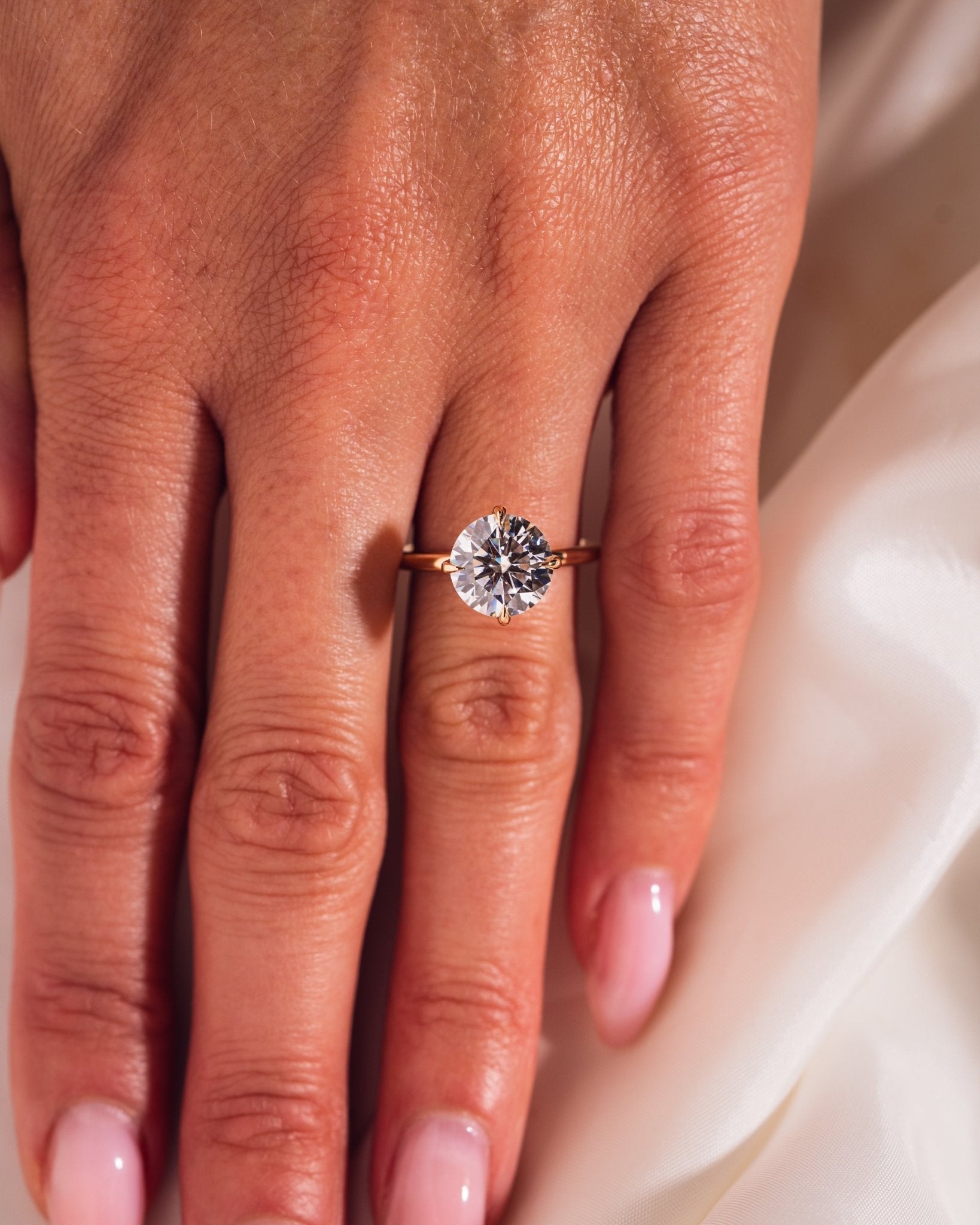 Cushion Hidden Halo Lab Grown Diamond Engagement Ring